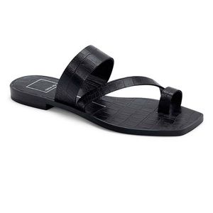 Dolce Vita Black Croc Sandals W6